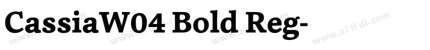 CassiaW04 Bold Reg字体转换